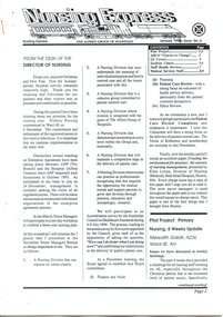 First page of The Alfred Group of Hospitals Nursing Express, January 1994