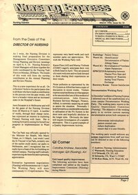 First page of The Alfred Group of Hospitals Nursing Express, March 1994