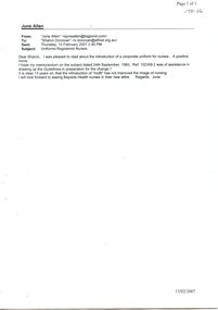 Email: Uniform-Registered Nurses, June Allen, 20070215