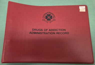 Front cover of Alfred Hospital Drugs of Addiction Administration Record folder