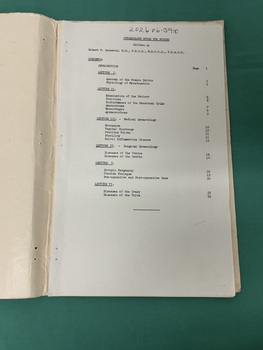 Index page of Alfred Hospital Gynaecology Lectures [ca.1970’s]