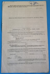 First page of  Extract from Victorian Government Gazette detailing wage rates for hospital nurses 1947