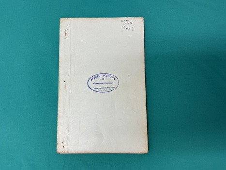 Front cover of Alfred Hospital Gynaecology Lectures [ca.1960’s]