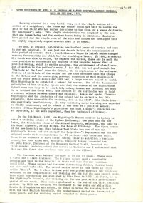 First page of Paper delivered by S M Peters at Alfred Hospital Seminar, held on 5th May 1971