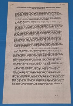 first page of 'Paper delivered by S M Peters at Alfred Hospital Seminar, held on 5th May 1971 - The training school'