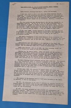 First page of 'Talk given by Mrs M Cato at Alfred Hospital Seminar, held on 4th May 1971-The Alfred and the Community'