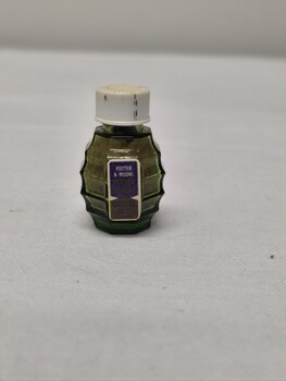 Front view of Potter & Moore Mitcham lavender smelling salts bottle [ca.1930's]