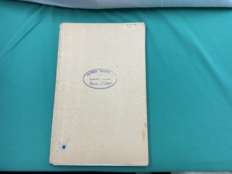 Front cover of Alfred Hospital Gynaecology Lectures [ca.1960’s]