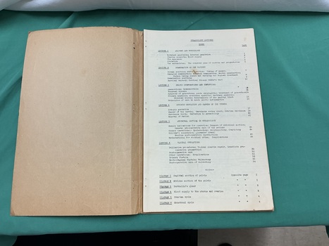 Index page Alfred Hospital Gynaecology Lectures [ca.1950’s] on right hand side.