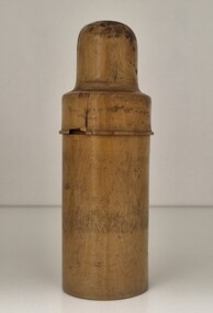 Woode container concealing glass bottle