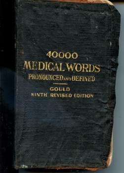 Front cover of Gould's pocket medical dictionary, 1932