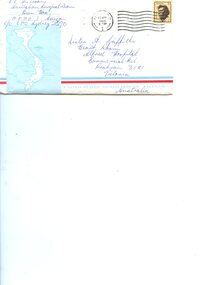 front of envelope containing letter from Robyn Anderson a member of the Australian Surgical Team Bien Hoa 1969