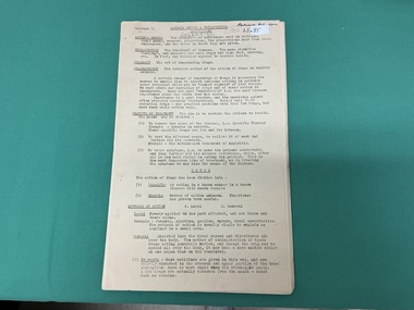 Front page of Materia Medica & Therapeutics lecture notes [ca.1940’s]