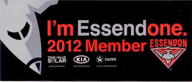 Plasticised paper sticker, 2012