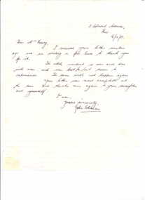 Letter, 16/10/1951