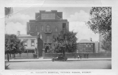 Postcard, C.W. Series, Melbourne, St Vincent's Hospital, Victoria Parade, Fitzroy, Circa 1914
