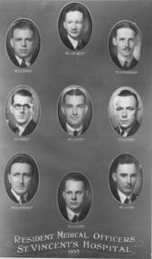 Photograph, Resident Medical Officers St Vincent's Hospital 1935