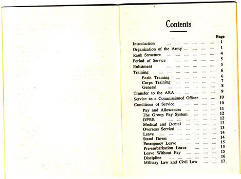 A small yellow pocket book titled 'Information for National Servicemen. Issued to all conscripts.