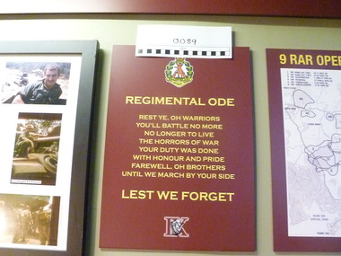 Poster - Poster, Information Board, Regimental Ode