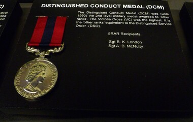 Medal, Replica  Distinguished Conduct Medal (DCM) for 5RAR Recipients