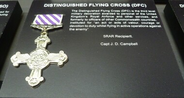 Medal, Replica Distinguished Flying Cross (DFC) for 5RAR Recipient.
