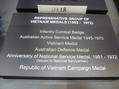 Poster - Poster, Information Board, Representative Group of Vietnam Medals (1963-1972)