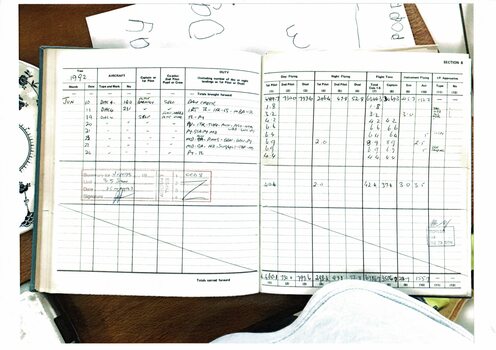 Copies Logbook entries for Iroquois A2-110 in (SQN Vietnam & 9SQN Amberly