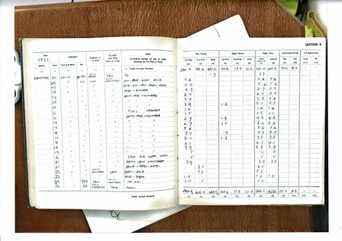Copies Logbook entries for Iroquois A2-110 in (SQN Vietnam & 9SQN Amberly