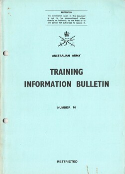 Australian Army: Training Information Bulletin, Number 16