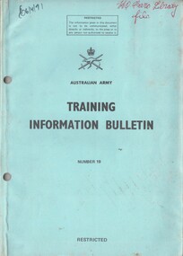 Training Information Bulletin, Nnumber 19