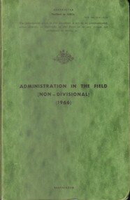 Australian Army: Administration in the field (Non-Divisional) 1966