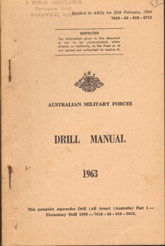 Australian Army: Drill Manual, 1963