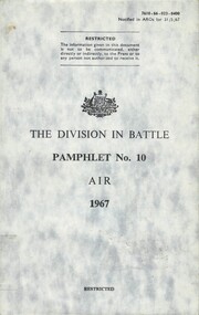 Australian Army: The Division In Battle, Pamphlet No. 10: Air, 1967