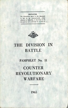 Australian Army: The Division In Battle, Pamphlet No. 11: Counter Revolutionary Warfare.
