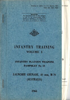 Infantry Training Volume 1, Infantry Platoon Weapons