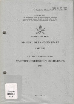 A grey cardboard cover with black information on the cover.