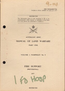 Australian Army: Manual of Land Warfare, Part One