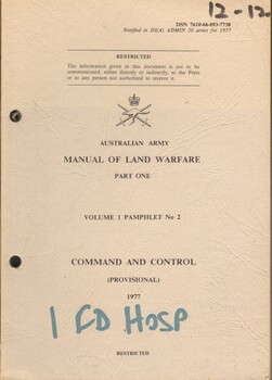 Australian Army: Manual of Land Warfare, Part One