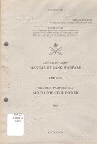 Australian Army: Manual of Land Warfare, Part One