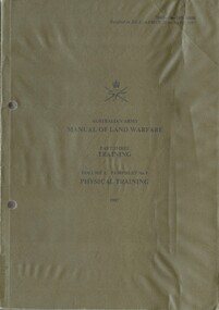 Australian Army: Manual of Land Warfare, Part Three: Training Vol.2, Training: Pamphlet No.1: Physical Training