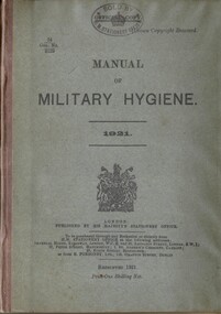 British Army: Manual of Military Hygiene 1921