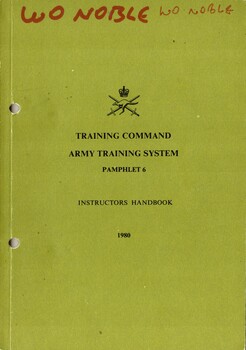 Australian Army: Training Command Army Training System, Pamphlet 6: Instructor's Handboo