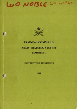 Australian Army: Training Command Army Training System, Pamphlet 6: Instructor's Handboo