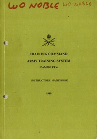 Australian Army: Training Command Army Training System, Pamphlet 6: Instructor's Handboo