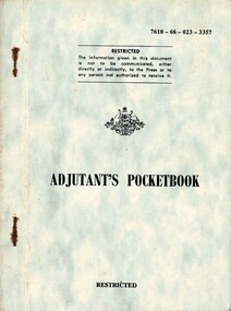 Australian Army: Adjutant's Pocketbook