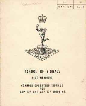 School of Signals: Aide Memoire: Common Operating Signals for ACP - 126 and ACP - 127 Working
