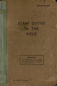 British Army: Staff Duties In The Field