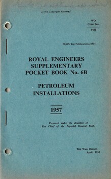 Royal Engineers Supplementary Pocket Book No. 6B: Petroleum Installations