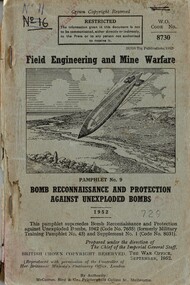 Field Engineering and Mine Warfare: Pamphlet No. 9: Bomb Reconnaissance and Protection Against Unexploded Bombs