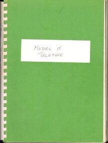 Manual, Australian Post Office, Model 15 Teletype